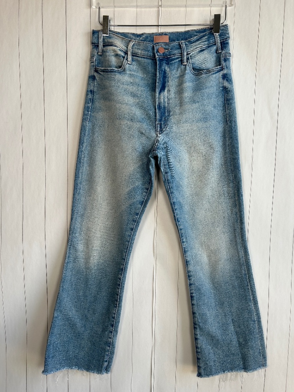 Mother jeans size 30 The Hustler Ankle Fray blue Au Revoir light wash